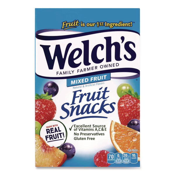 Welch's Fruit Snacks, Mixed Fruit, 0.9 oz Pouch, 40/Box (WELPIM94068) Box of 42