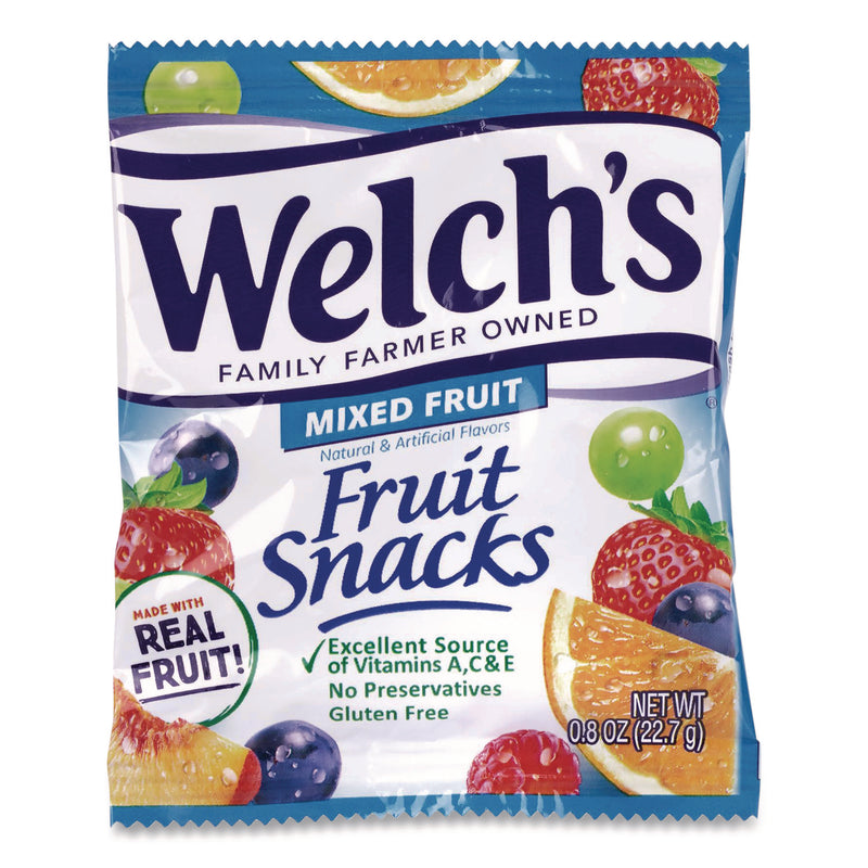 Welch's Fruit Snacks, Mixed Fruit, 0.9 oz Pouch, 40/Box (WELPIM94068) Box of 42