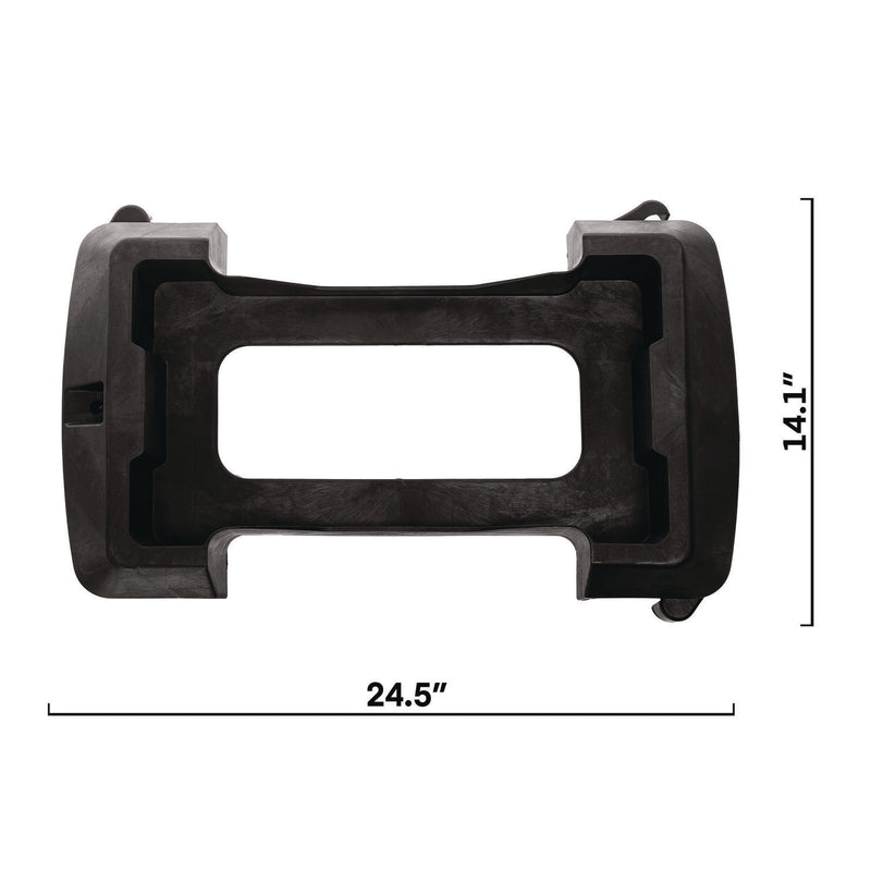 Alpine Industries Rectangular Trash Can Dolly, 200 lb Capacity, 8.2 x 24.4 x 15.7, Black (ALHALP477DOLLY) Each