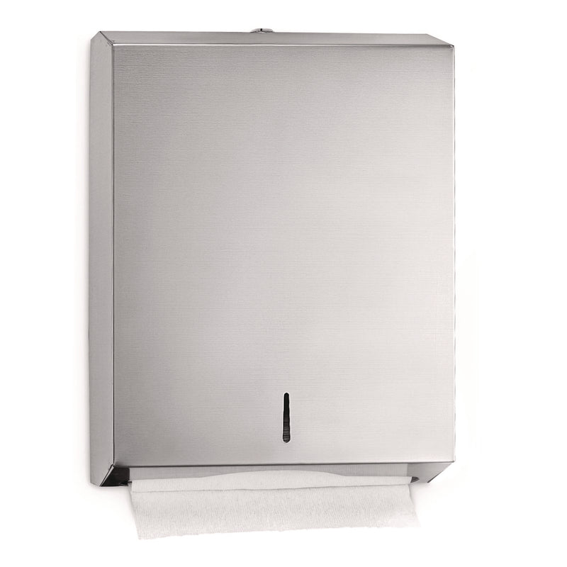 Alpine Industries Vertical C-Fold/Multi-Fold Paper Towel Dispenser, 14.5 x 4 x 11.2, Brushed Stainless Steel (ALHALP480) Each