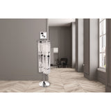 Alpine Industries Wet Umbrella Bag Wrapper Stand with 100 Long Bags, Stainless Steel, 12 x 12 x 48, Silver (ALHALP489) Each