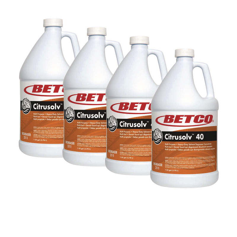 Betco® Citrusolv 40 HD Degreaser, Citrus Scent, 1 gal Bottle, 4/Carton (BET2110400) Case of 4