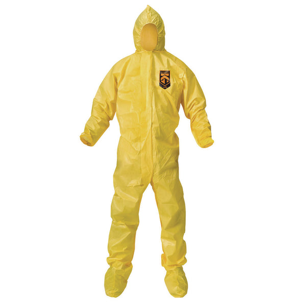 KleenGuard™ A70 Chemical Spray Protection Coveralls, Large, Yellow, 12/Carton (KCC00683) Case of 12