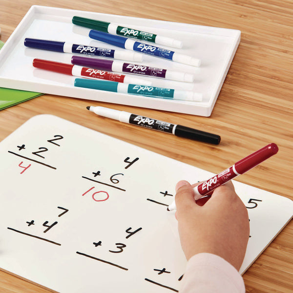 EXPO® Low-Odor Dry-Erase Marker, Fine Bullet Tip, Black, Dozen (SAN86001A) 1 Dozen