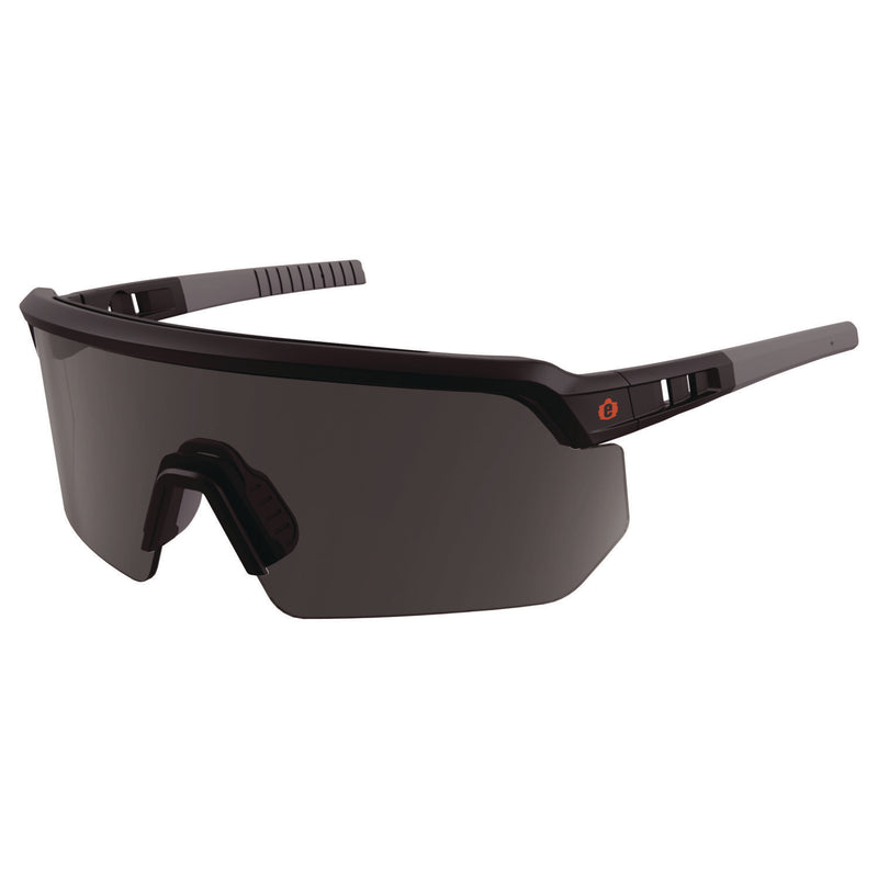 Ergodyne Skullerz AEGIR-AFASPM Anti-Scratch and Enhanced Anti-Fog Safety Glasses, Matte Black Frame, Smoke Polycarb Lens (EGO55063) Each