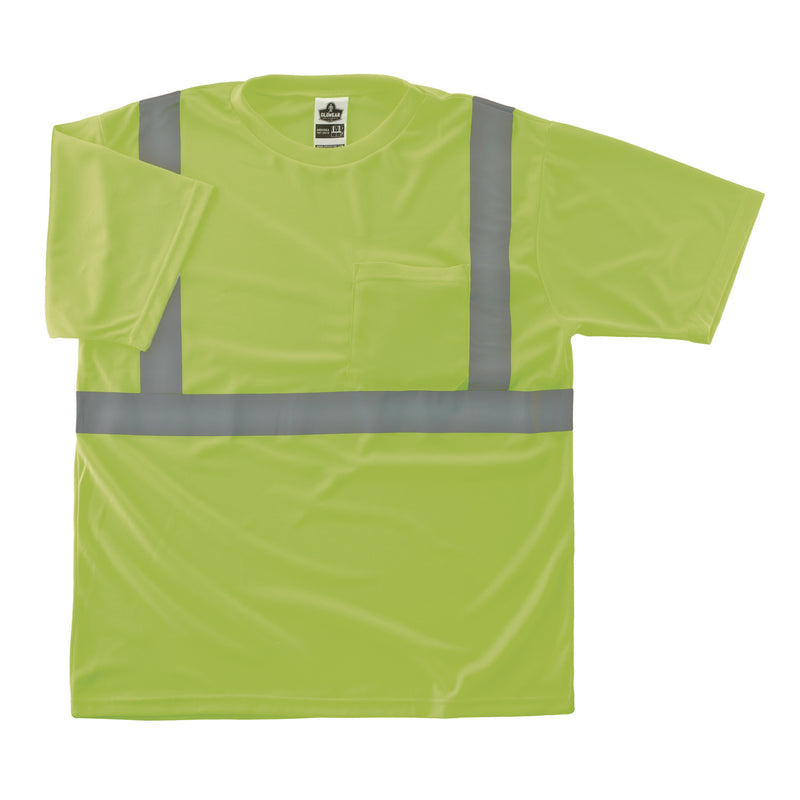 Ergodyne GloWear 8289-ECO Class 2 Recycled Hi-Vis T-Shirt, X-Small, Lime (EGO21531) Each