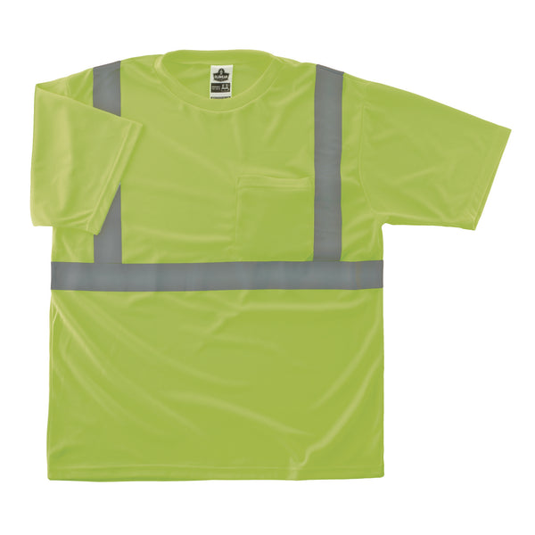 Ergodyne GloWear 8289-ECO Class 2 Recycled Hi-Vis T-Shirt, X-Large, Lime (EGO21535) Each