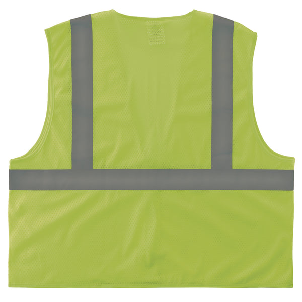 Ergodyne GloWear 8205HL-ECO Class 2 Recycled Hi-Vis Vest, Mesh, Polyester, X-Small, Lime (EGO21981) Each