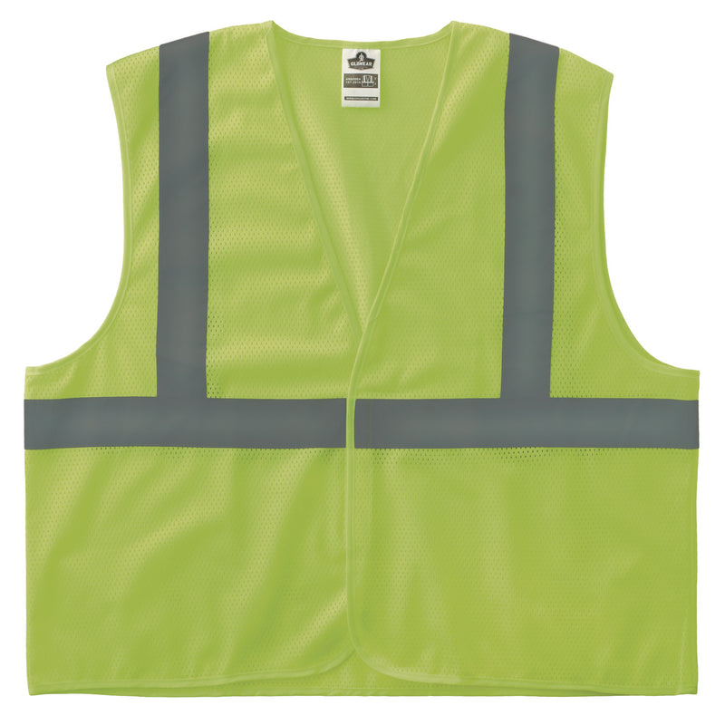 Ergodyne GloWear 8205HL-ECO Class 2 Recycled Hi-Vis Vest, Mesh, Polyester, X-Small, Lime (EGO21981) Each