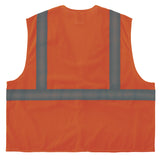 Ergodyne GloWear 8205HL-ECO Class 2 Recycled Hi-Vis Vest, Mesh, Polyester, X-Small, Orange (EGO21991) Each