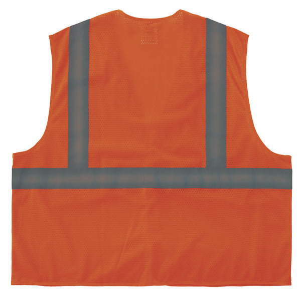 Ergodyne GloWear 8205HL-ECO Class 2 Recycled Hi-Vis Vest, Mesh, Polyester, Small/Medium, Orange (EGO21993) Each