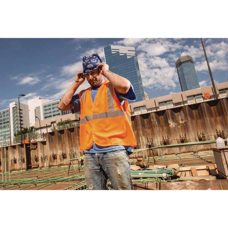 Ergodyne GloWear 8205HL-ECO Class 2 Recycled Hi-Vis Vest, Mesh, Polyester, Small/Medium, Orange (EGO21993) Each
