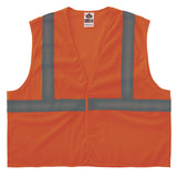Ergodyne GloWear 8205HL-ECO Class 2 Recycled Hi-Vis Vest, Mesh, Polyester, Small/Medium, Orange (EGO21993) Each
