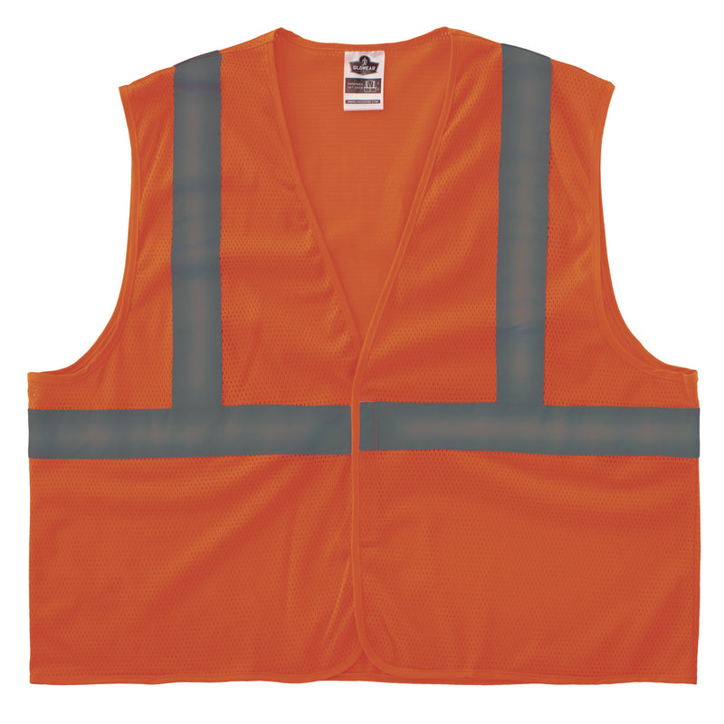 Ergodyne GloWear 8205HL-ECO Class 2 Recycled Hi-Vis Vest, Mesh, Polyester, 2X-Large/3X-Large, Orange (EGO21997) Each