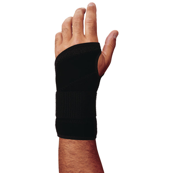 Ergodyne ProFlex 4005 Wrist Brace Support with Single Strap, Large, Fits Left Hand, Black (EGO70142) Each