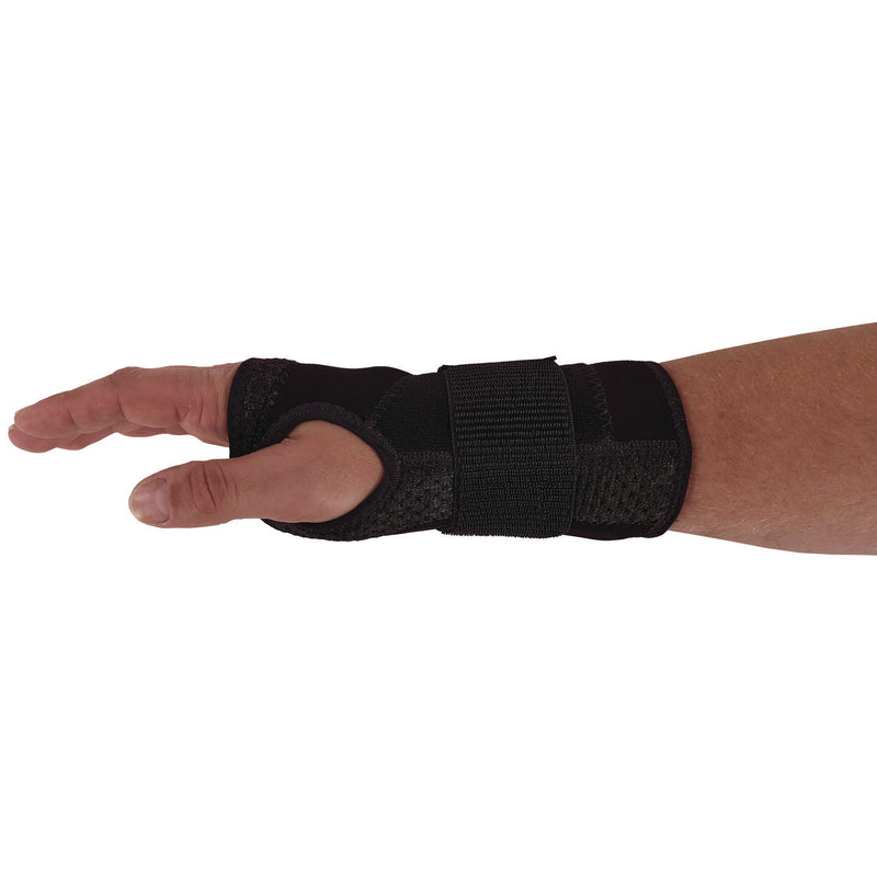 Ergodyne ProFlex 4005 Wrist Brace Support with Single Strap, Large, Fits Left Hand, Black (EGO70142) Each