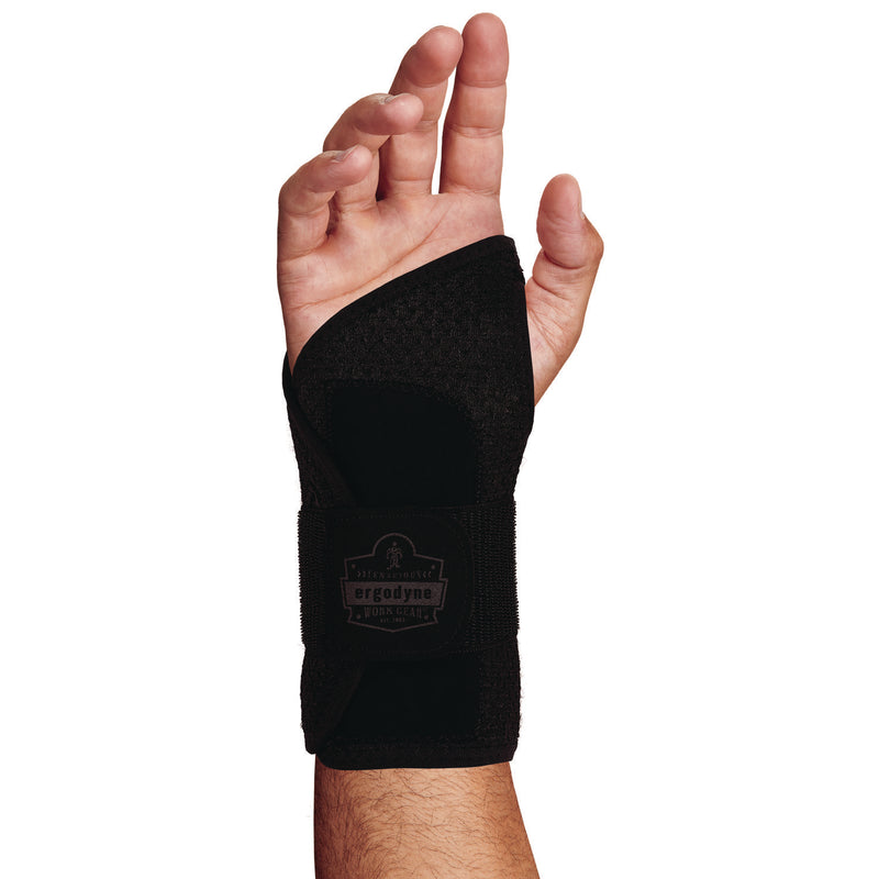 Ergodyne ProFlex 4005 Wrist Brace Support with Single Strap, X-Large, Fits Right Hand, Black (EGO70147) Each