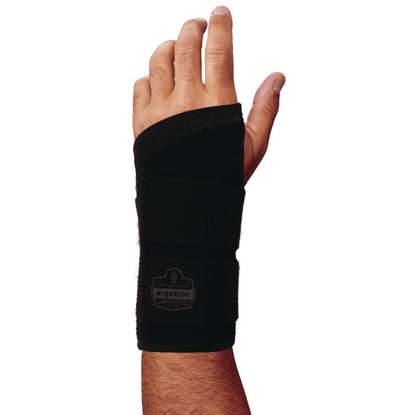 Ergodyne ProFlex 4015 Wrist Brace Support with Double Strap, X-Large, Fits Left Hand, Black (EGO70151) Each