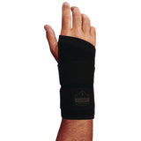 Ergodyne ProFlex 4015 Wrist Brace Support with Double Strap, Medium, Fits Right Hand, Black (EGO70153) Each