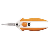 Fiskars® Micro-Tip Easy Action Scissors, 6.1" Long, 1.75” Cut Length, Orange/White Handle (FSK1069767) Each