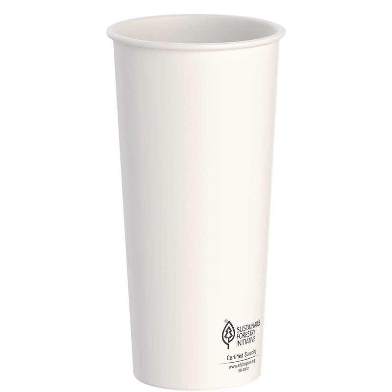 SOLO® Thermoguard Insulated Paper Hot Cups, 24 oz, White Sustainable Forest Design, 600/Carton (SCCDWTG24W) Case of 600