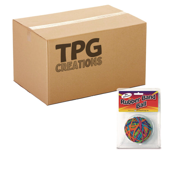 TPG Creations™ Rubber Band Ball, 2.5" Diameter, Assorted Colors, 250 Bands/Ball, 36/Carton (TPG58136) Case of 36