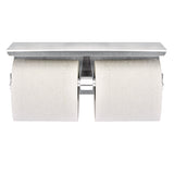 Alpine Industries Double Post Toilet Paper Holder with Shelf Storage Rack, 3.87 x 10.5 x 3.95, Brushed Stainless Steel (ALHALP487B) Each