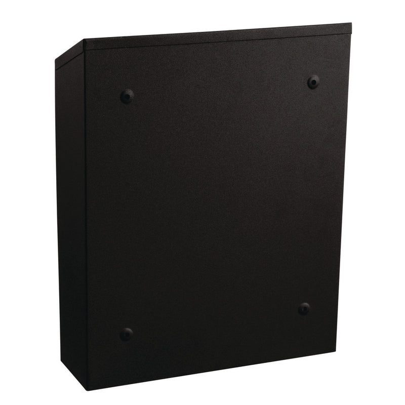 Alpine Industries Wall-Mounted Safe Cigarette Disposal Station Outdoor Ashtray, Stainless Steel, Black (ALHALP49001BLK) Each