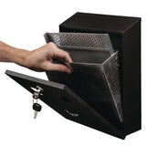 Alpine Industries Wall-Mounted Safe Cigarette Disposal Station Outdoor Ashtray, Stainless Steel, Black (ALHALP49001BLK) Each