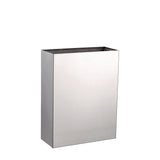 Alpine Industries Stainless Steel Surface-Mounted Waste Receptacle, 6.4 gal, Brushed Stainless Steel (ALHALP491) Each