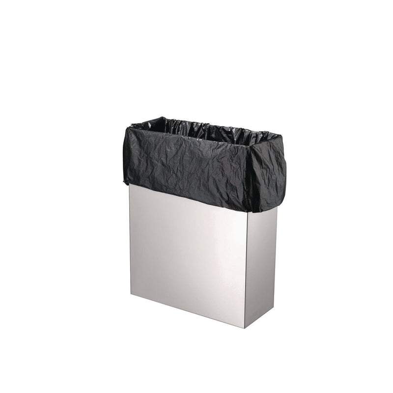 Alpine Industries Stainless Steel Surface-Mounted Waste Receptacle, 6.4 gal, Brushed Stainless Steel (ALHALP491) Each