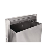 Alpine Industries Stainless Steel Recessed 12 Gal Leak-Proof Waste Receptacle, Brushed Stainless Steel (ALHALP493) Each