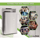 Alpine Industries Stainless Steel Recessed 12 Gal Leak-Proof Waste Receptacle, Brushed Stainless Steel (ALHALP493) Each