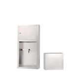 Alpine Industries Stainless Steel Surface-Mounted Paper Towel Dispenser with Waste Receptacle, 28 x 4 x 14 (ALHALP494) Each