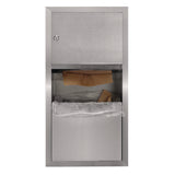 Alpine Industries Recessed Commercial Paper Towel Dispenser with 2 Gal Waste Receptacle, 28 x 4.3 x 14, Stainless Steel (ALHALP495) Each