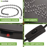 Alpine Industries LED Oval Coffee Sign, 23 x 14, Black Frame, Blue/Red Graphics (ALHALP49705) Each