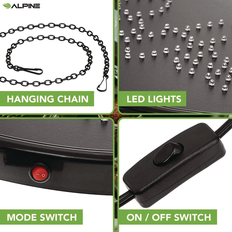 Alpine Industries LED Oval Coffee Sign, 23 x 14, Black Frame, Blue/Red Graphics (ALHALP49705) Each