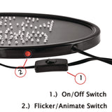 Alpine Industries LED Oval Pizza Sign, 23 x 14, Black Frame, Green/Orange/Red/White Graphics (ALHALP49707) Each