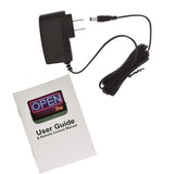 Alpine Industries LED Programmable Message Board Open Sign, 22 x 13, Black Frame, Blue/Red Graphics (ALHALP49710) Each