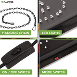 Alpine Industries LED Rectangular Beer Sign, 19 x 10, Black Frame, Blue/Green/Orange/Red/White Graphics (ALHALP49714) Each