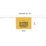 Alpine Industries Safety Hanging Sign with Multi-Lingual Closed for Cleaning Imprint, 30.12 x 1.57 x 1.57, Yellow (ALHALP498HAN) Each