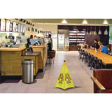 Alpine Industries Tri-fold Multi-Lingual Pop-Up Wet Floor Sign, 2.95 x 2.55 x 30, Yellow (ALHALP49830) Each