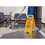 Alpine Industries Bilingual Caution Wet Floor Sign, 11.8 x 0.7 x 24.6, Yellow, 3/Carton (ALHALP4993) Case of 3