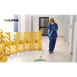 Alpine Industries Expandable Portable Fence Barrier Safety Barricade, Plastic, 1.97 x 153.54 x 39.76, Yellow (ALHALP499BAR) Each