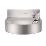 Alpine Industries Wall-Mounted Indoor/Outdoor Water Fountain, Single-Level, Non-Filtered, Non-Refrigerated, Silver (ALHALP70001) Each