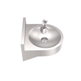 Alpine Industries Wall-Mounted Indoor/Outdoor Water Fountain, Single-Level, Non-Filtered, Non-Refrigerated, Silver (ALHALP70001) Each
