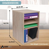 AdirOffice 11 Compartment Wood Mail Paper Sorter Literature Organizer, 11 Sections, Letter Size, 10.75 x 11.75 x 16.2, Medium Oak (ALHI50011MEO) Each