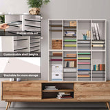 AdirOffice Wood Adjustable 36 Compartment Literature Organizer, 36 Sections, Letter Size, 39.3 x 11.8 x 23.9, White (ALHI50036WHI) Each
