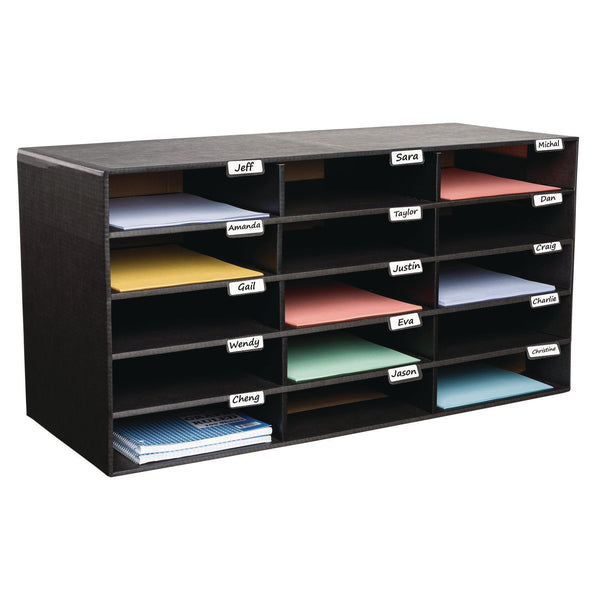 AdirOffice File Classroom Literature Organizer, 15 Sections, Letter Size, 32 x 13 x 17, Black (ALHI50115BLK) Each