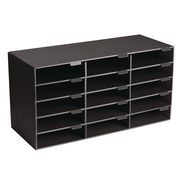 AdirOffice File Classroom Literature Organizer, 15 Sections, Letter Size, 32 x 13 x 17, Black (ALHI50115BLK) Each